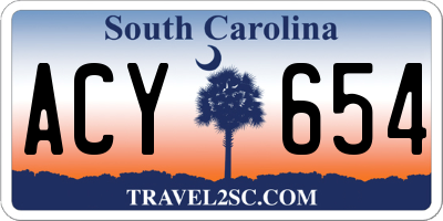 SC license plate ACY654