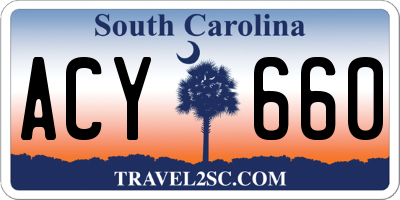 SC license plate ACY660