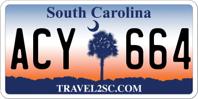 SC license plate ACY664