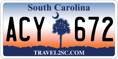 SC license plate ACY672