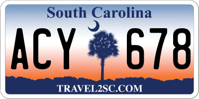 SC license plate ACY678