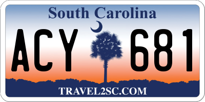 SC license plate ACY681