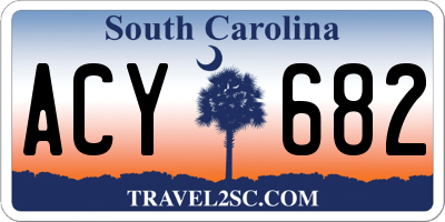 SC license plate ACY682