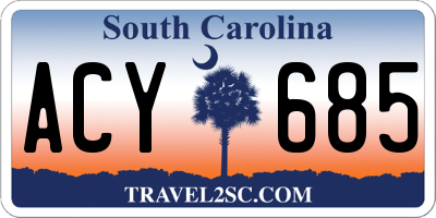 SC license plate ACY685
