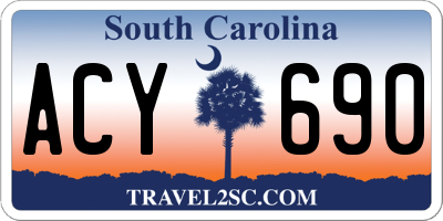 SC license plate ACY690