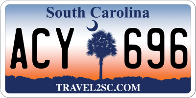 SC license plate ACY696