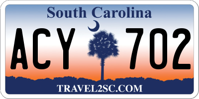 SC license plate ACY702