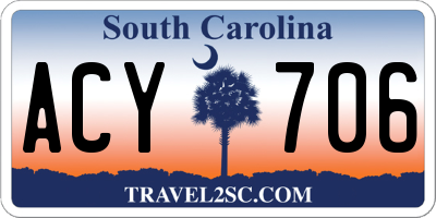 SC license plate ACY706