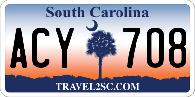 SC license plate ACY708