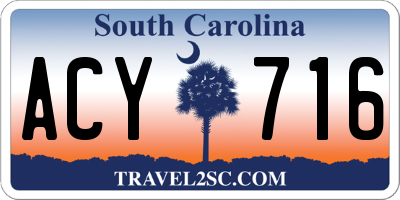 SC license plate ACY716