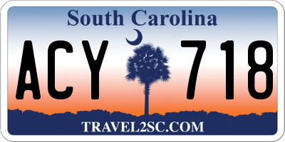 SC license plate ACY718