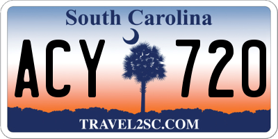 SC license plate ACY720