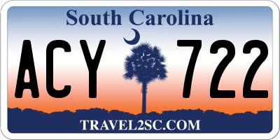 SC license plate ACY722