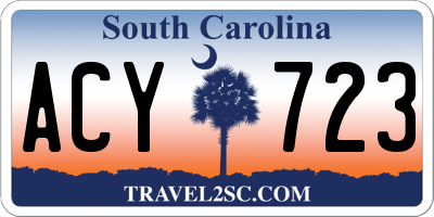 SC license plate ACY723