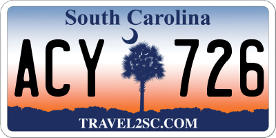 SC license plate ACY726