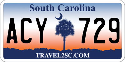 SC license plate ACY729