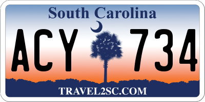 SC license plate ACY734