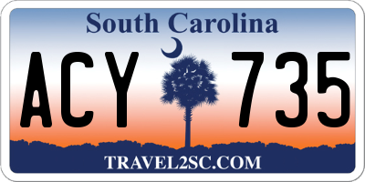 SC license plate ACY735
