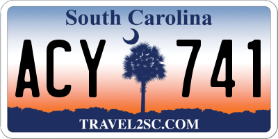 SC license plate ACY741