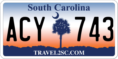 SC license plate ACY743