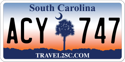 SC license plate ACY747