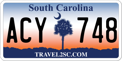 SC license plate ACY748