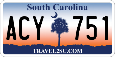 SC license plate ACY751