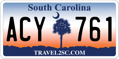 SC license plate ACY761