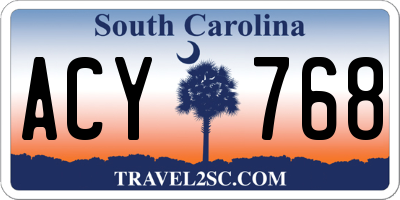 SC license plate ACY768