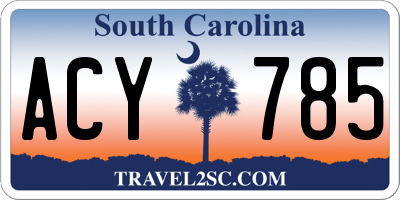 SC license plate ACY785