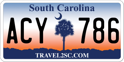 SC license plate ACY786