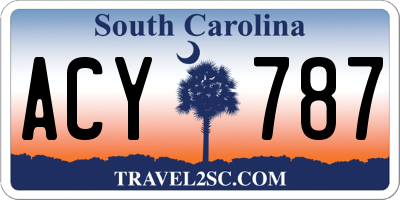 SC license plate ACY787