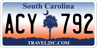 SC license plate ACY792