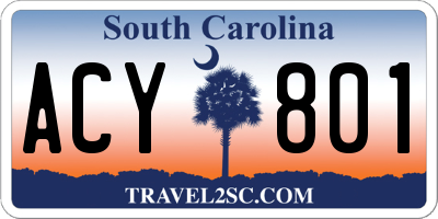 SC license plate ACY801