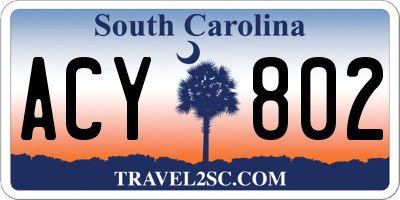 SC license plate ACY802
