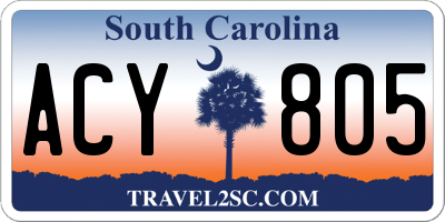 SC license plate ACY805