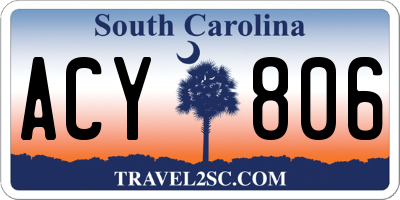 SC license plate ACY806