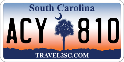 SC license plate ACY810
