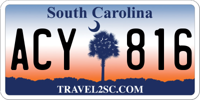 SC license plate ACY816