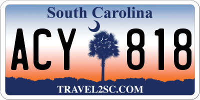 SC license plate ACY818