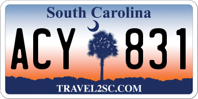 SC license plate ACY831