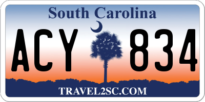 SC license plate ACY834