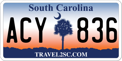 SC license plate ACY836