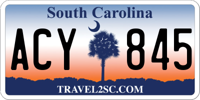 SC license plate ACY845