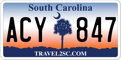 SC license plate ACY847