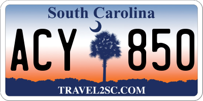 SC license plate ACY850