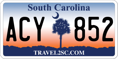 SC license plate ACY852