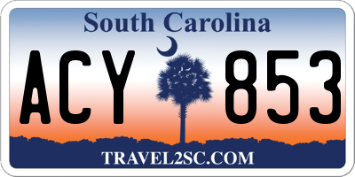 SC license plate ACY853