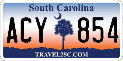 SC license plate ACY854