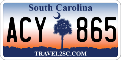 SC license plate ACY865